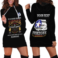 Personalized Red Tails Legacy Hoodie Dress Tuskegee Airmen WWII Heroes - Black Color - Wonder Print Shop