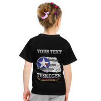 Personalized Red Tails Legacy Kid T Shirt Tuskegee Airmen WWII Heroes - Black Color - Wonder Print Shop