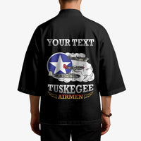 Personalized Red Tails Legacy Kimono Tuskegee Airmen WWII Heroes - Black Color - Wonder Print Shop