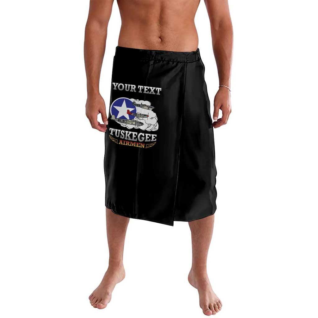 Personalized Red Tails Legacy Lavalava Tuskegee Airmen WWII Heroes - Black Color - Wonder Print Shop