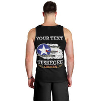 Personalized Red Tails Legacy Men Tank Top Tuskegee Airmen WWII Heroes - Black Color - Wonder Print Shop