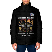 Personalized Red Tails Legacy Padded Jacket Tuskegee Airmen WWII Heroes - Black Color - Wonder Print Shop