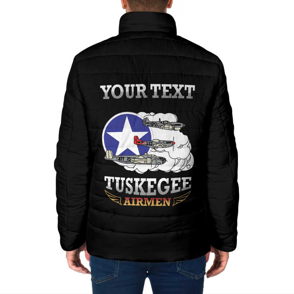 Personalized Red Tails Legacy Padded Jacket Tuskegee Airmen WWII Heroes - Black Color - Wonder Print Shop