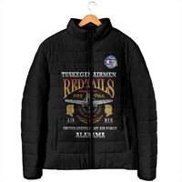 Personalized Red Tails Legacy Padded Jacket Tuskegee Airmen WWII Heroes - Black Color - Wonder Print Shop