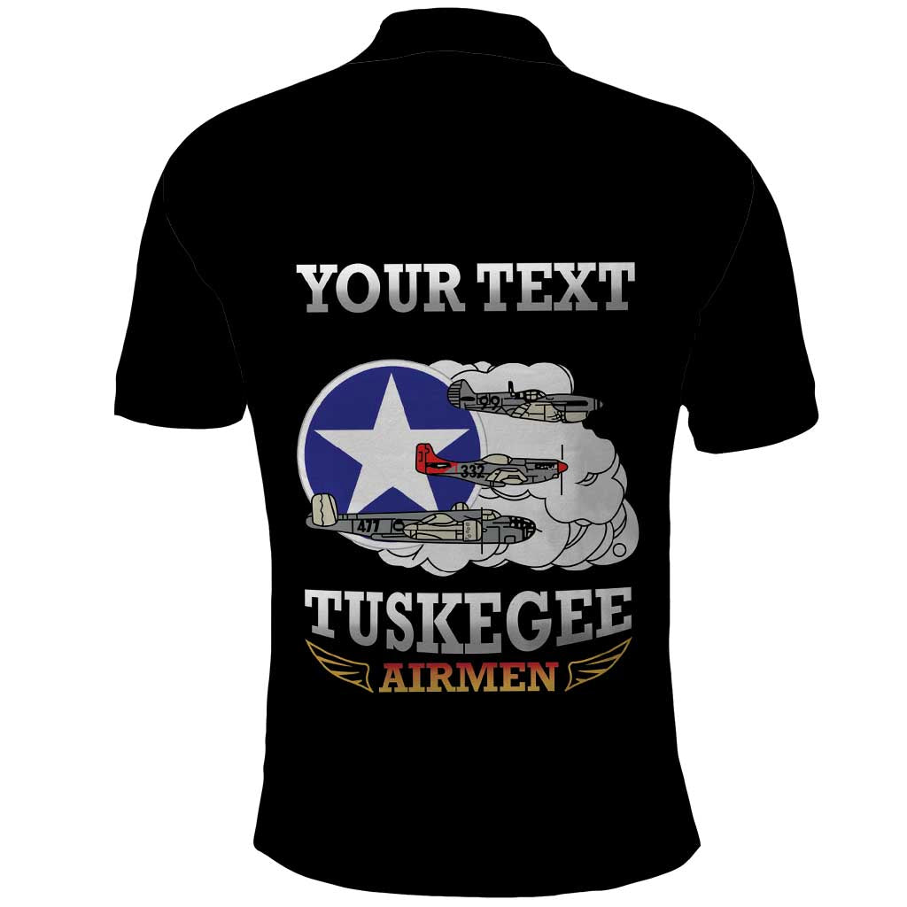 Personalized Red Tails Legacy Polo Shirt Tuskegee Airmen WWII Heroes - Black Color - Wonder Print Shop