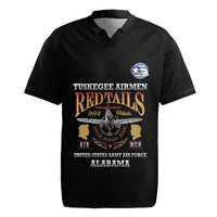 Personalized Red Tails Legacy Rugby Jersey Tuskegee Airmen WWII Heroes - Black Color - Wonder Print Shop