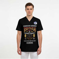 Personalized Red Tails Legacy Scrub Top Tuskegee Airmen WWII Heroes - Black Color - Wonder Print Shop