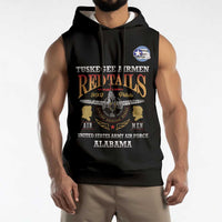 Personalized Red Tails Legacy Sleeveless Hoodie Tuskegee Airmen WWII Heroes - Black Color - Wonder Print Shop