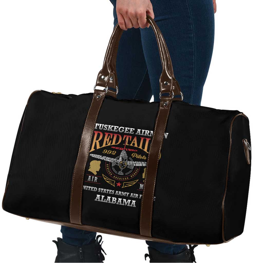 Red Tails Legacy Travel Bag Tuskegee Airmen WWII Heroes - Black Color - Wonder Print Shop