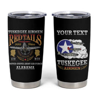 Personalized Red Tails Legacy Tumbler Cup Tuskegee Airmen WWII Heroes - Black Color - Wonder Print Shop