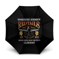 Red Tails Legacy Umbrella Tuskegee Airmen WWII Heroes - Black Color - Wonder Print Shop