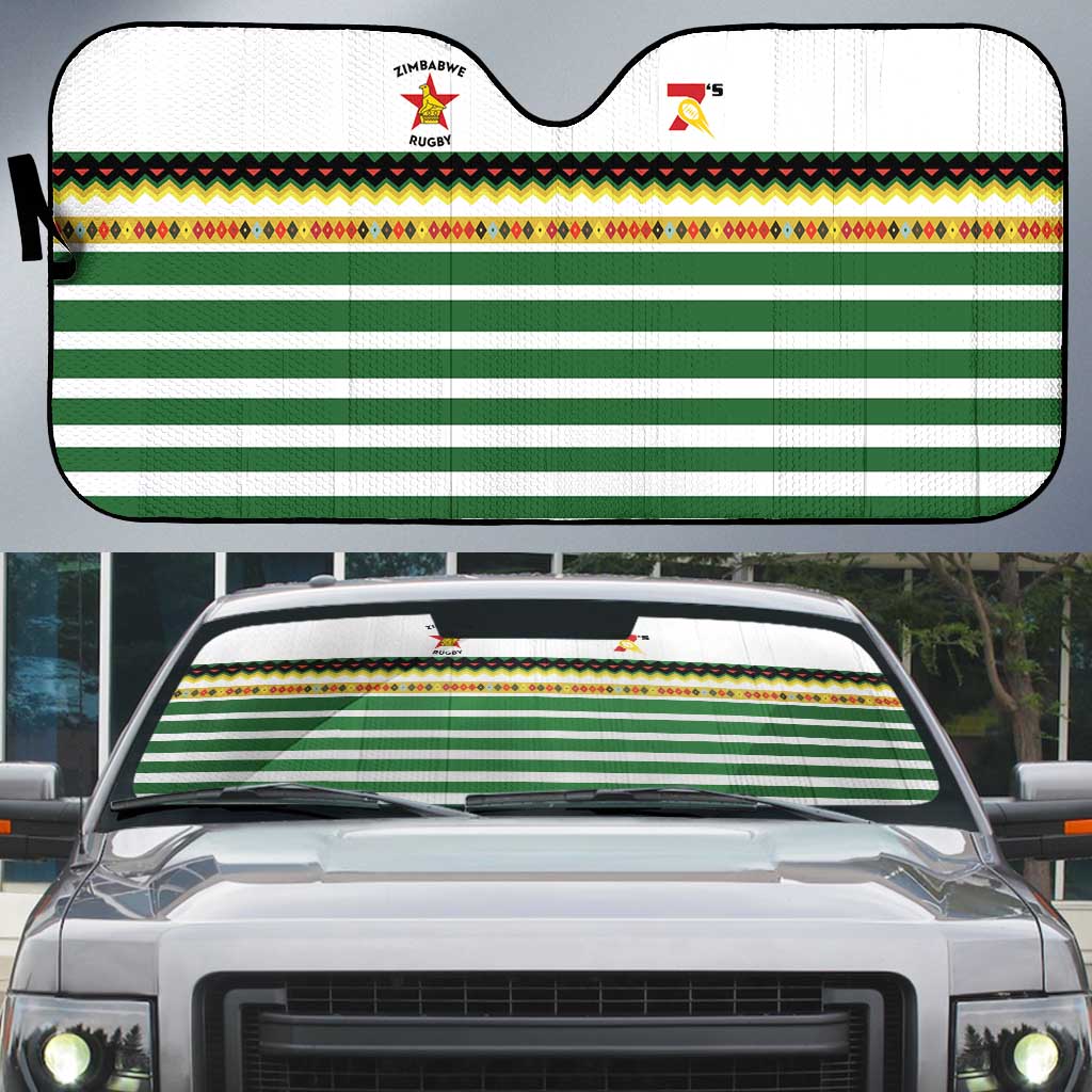 Zimbabwe Rugby Sevens Auto Sun Shade Go Cheetahs Go - Wonder Print Shop
