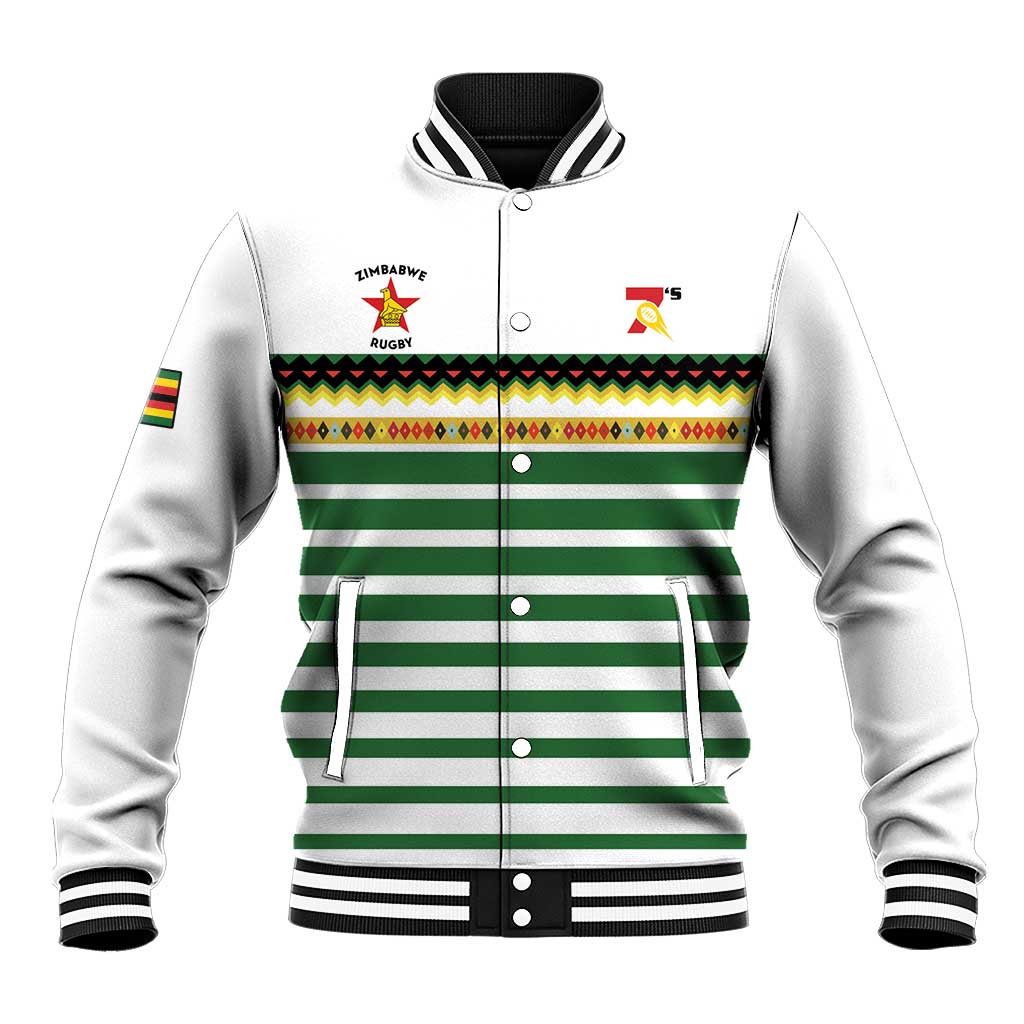 Zimbabwe Rugby Sevens Custom Baseball Jacket Go Cheetahs Go - Wonder Print Shop