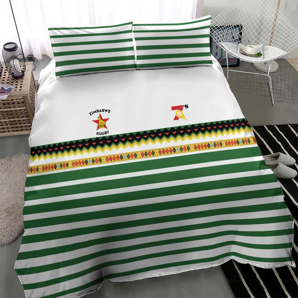 Zimbabwe Rugby Sevens Bedding Set Go Cheetahs Go - Wonder Print Shop