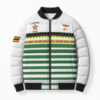 Zimbabwe Rugby Sevens Custom Bomber Puffer Jacket Go Cheetahs Go - Wonder Print Shop