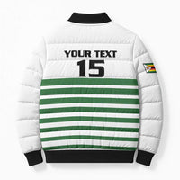 Zimbabwe Rugby Sevens Custom Bomber Puffer Jacket Go Cheetahs Go - Wonder Print Shop