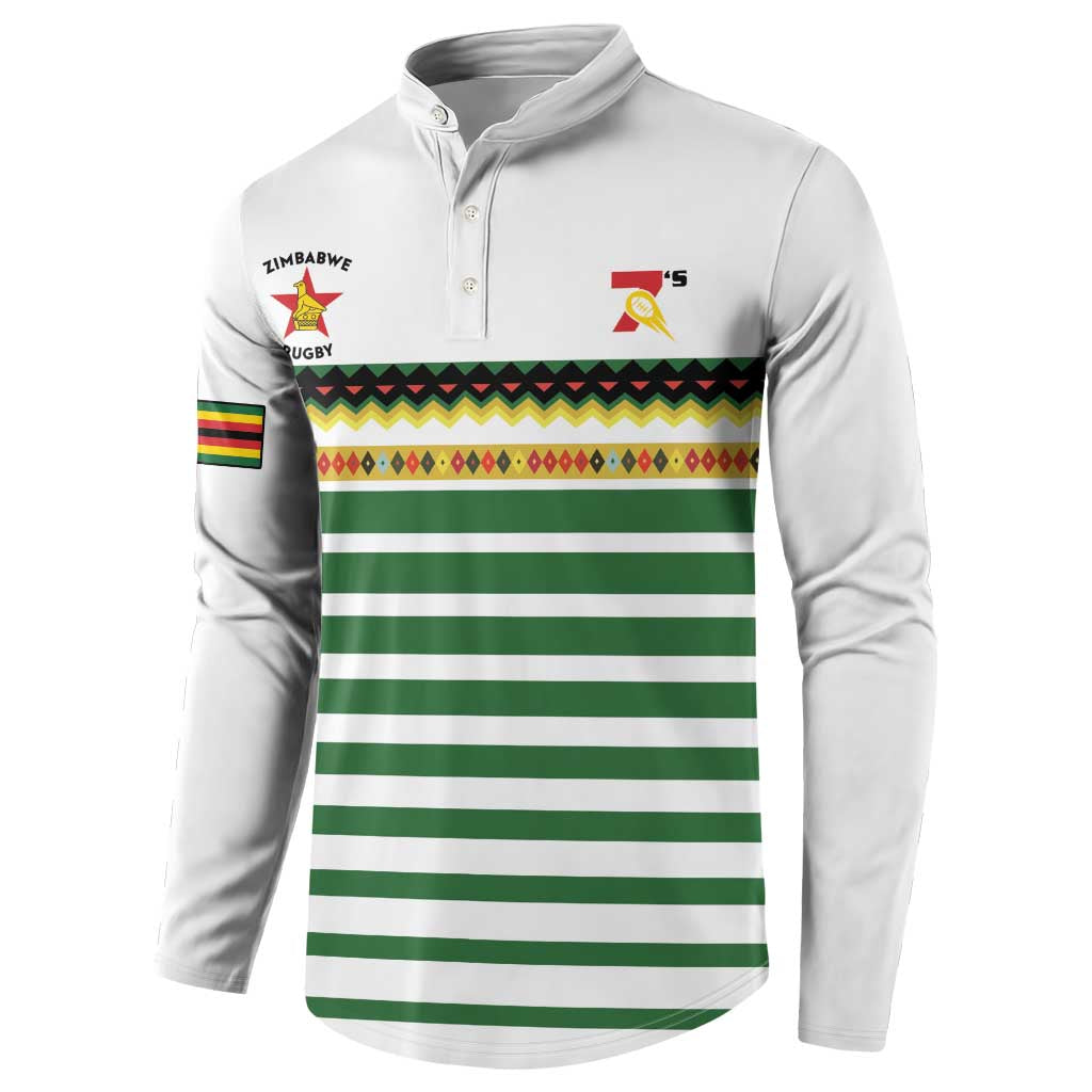 Zimbabwe Rugby Sevens Custom Button Sweatshirt Go Cheetahs Go - Wonder Print Shop