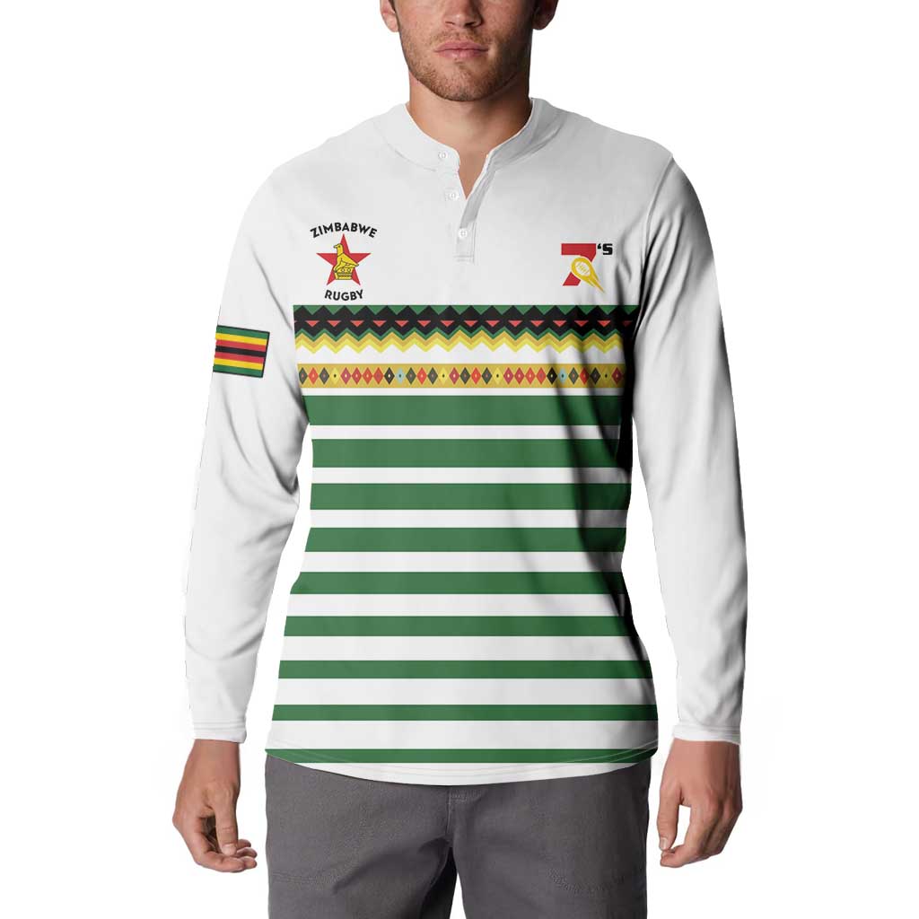 Zimbabwe Rugby Sevens Custom Button Sweatshirt Go Cheetahs Go - Wonder Print Shop
