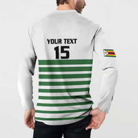 Zimbabwe Rugby Sevens Custom Button Sweatshirt Go Cheetahs Go - Wonder Print Shop