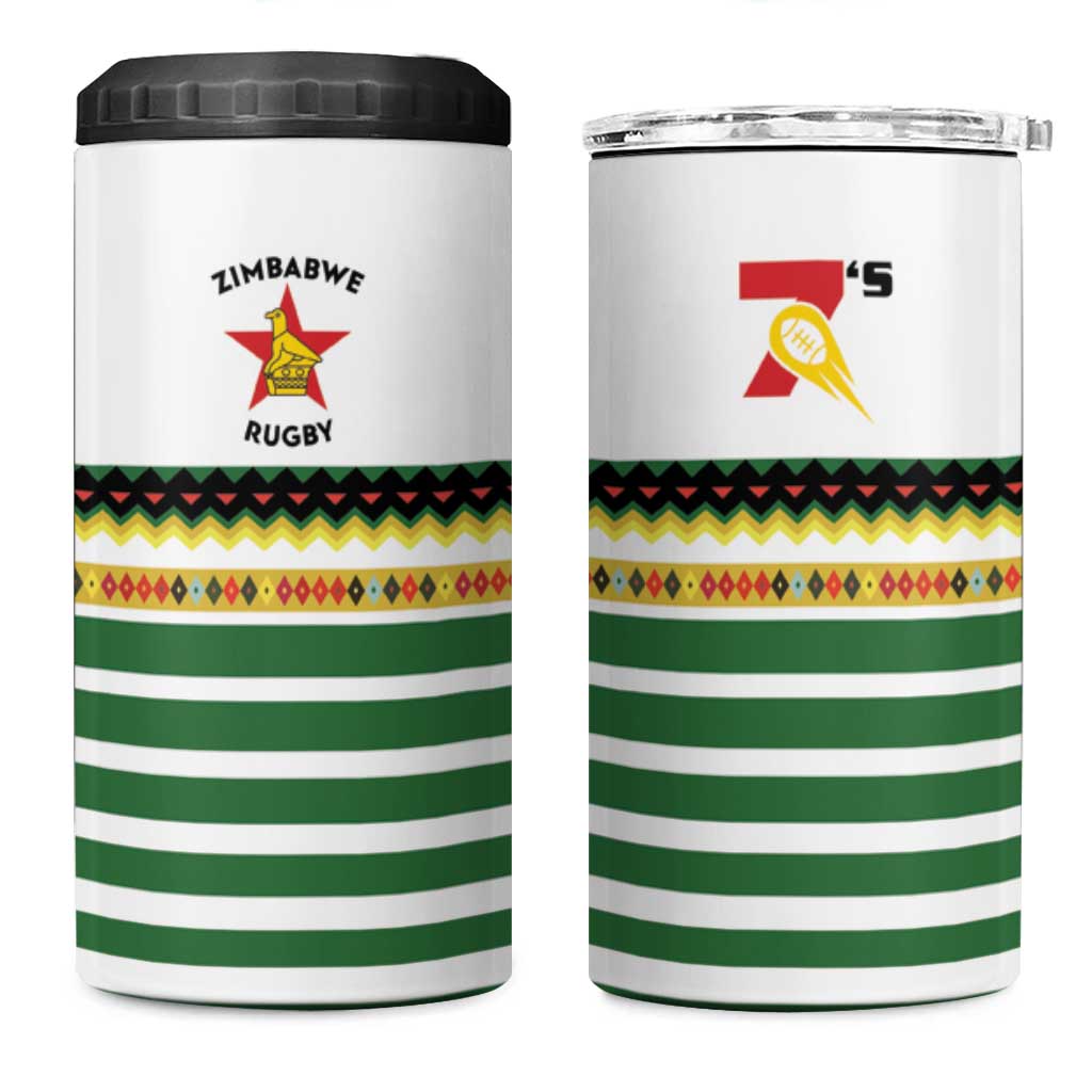 Zimbabwe Rugby Sevens 4 in 1 Can Cooler Tumbler Go Cheetahs Go - Wonder Print Shop