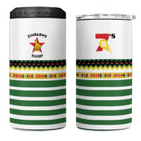 Zimbabwe Rugby Sevens 4 in 1 Can Cooler Tumbler Go Cheetahs Go - Wonder Print Shop