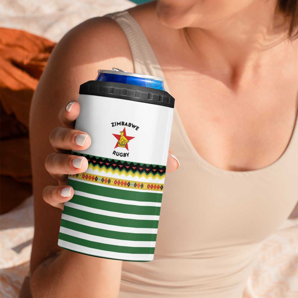 Zimbabwe Rugby Sevens 4 in 1 Can Cooler Tumbler Go Cheetahs Go - Wonder Print Shop