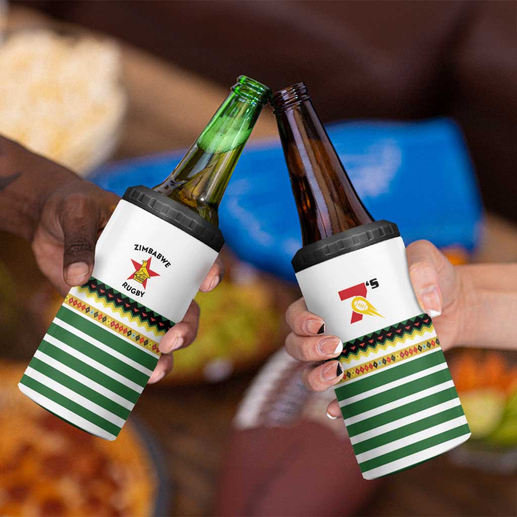 Zimbabwe Rugby Sevens 4 in 1 Can Cooler Tumbler Go Cheetahs Go - Wonder Print Shop