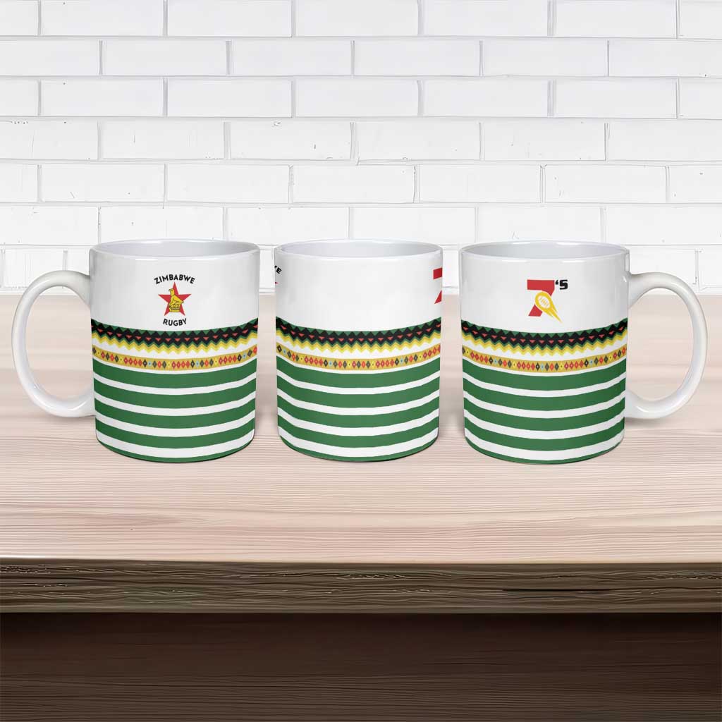 Zimbabwe Rugby Sevens Custom Ceramic Mug Go Cheetahs Go - Wonder Print Shop