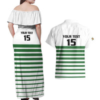 Zimbabwe Rugby Sevens Custom Couples Matching Off Shoulder Maxi Dress and Hawaiian Shirt Go Cheetahs Go - Wonder Print Shop