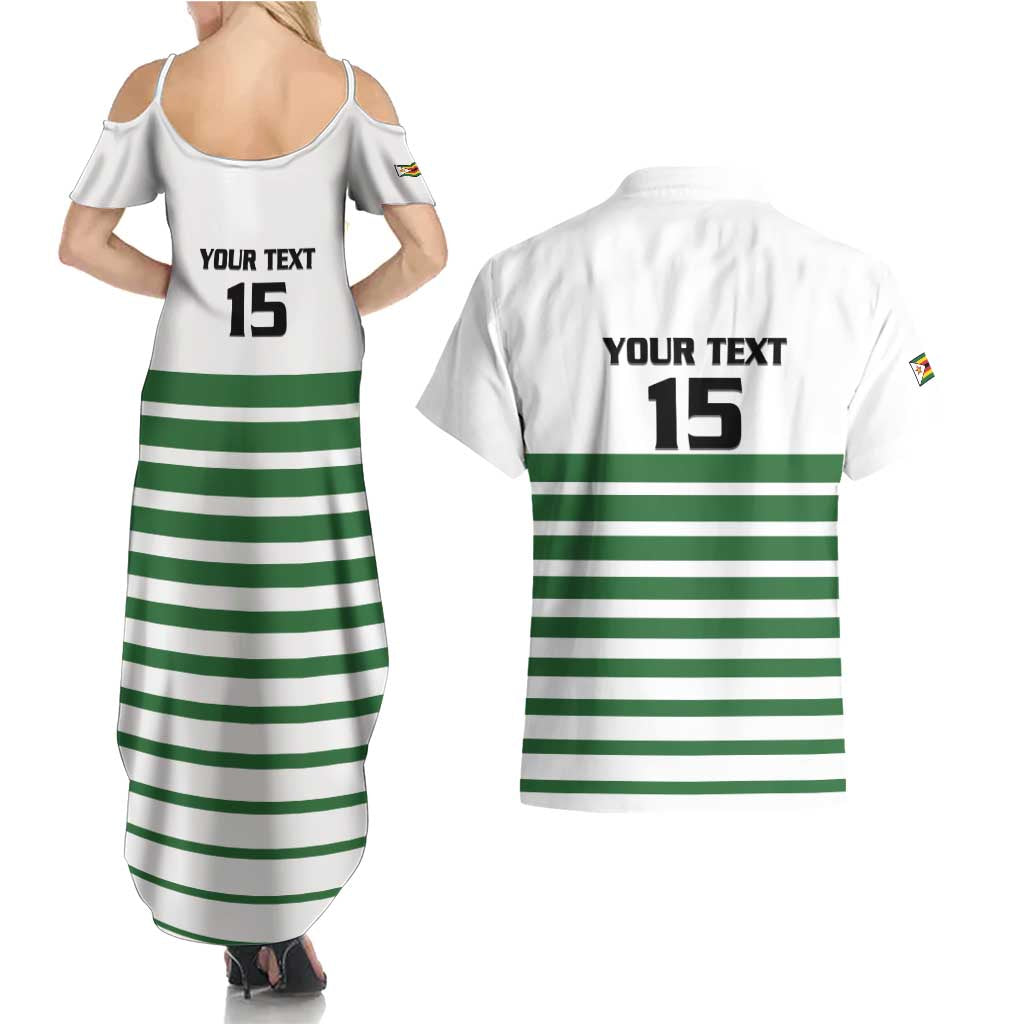 Zimbabwe Rugby Sevens Custom Couples Matching Summer Maxi Dress and Hawaiian Shirt Go Cheetahs Go - Wonder Print Shop