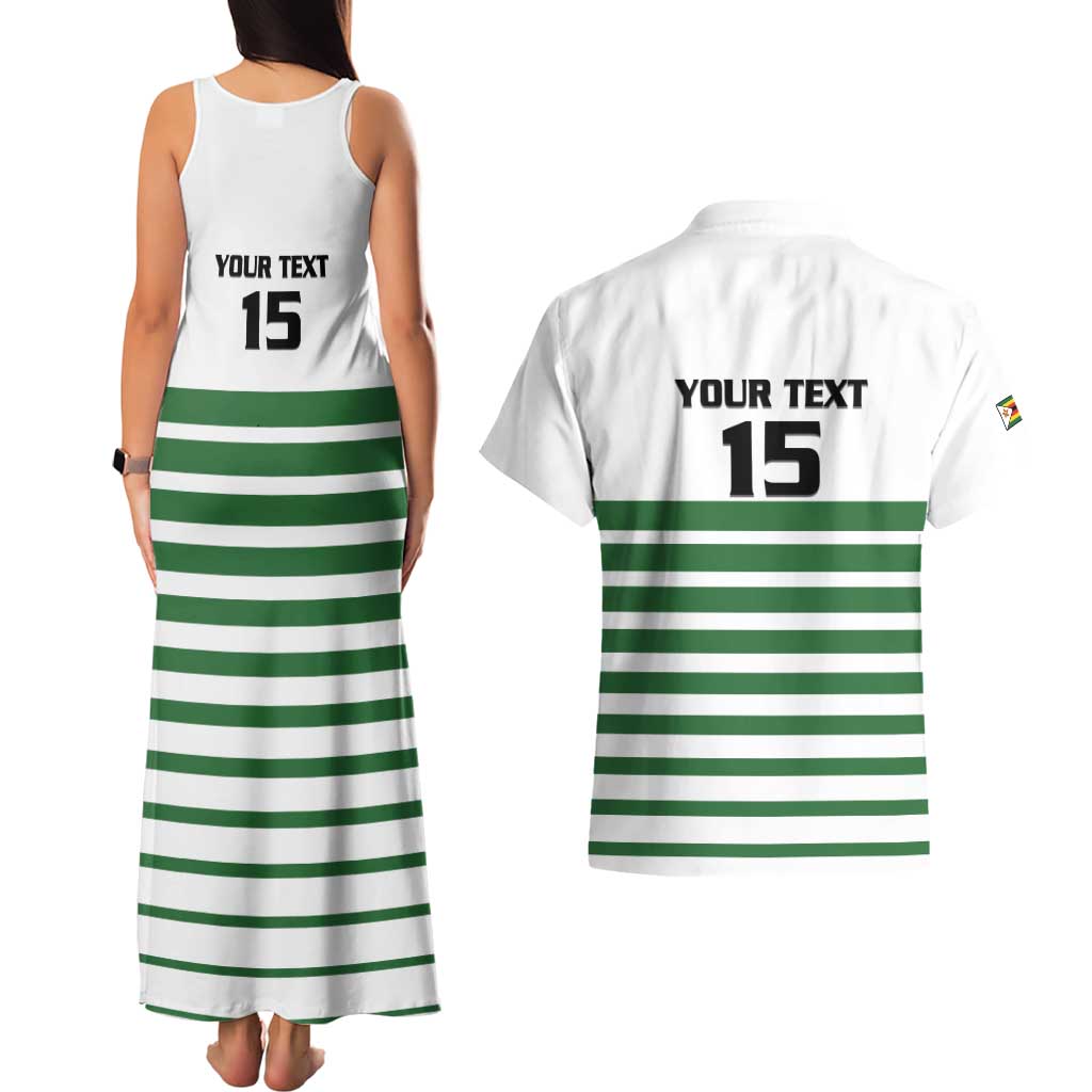 Zimbabwe Rugby Sevens Custom Couples Matching Tank Maxi Dress and Hawaiian Shirt Go Cheetahs Go - Wonder Print Shop