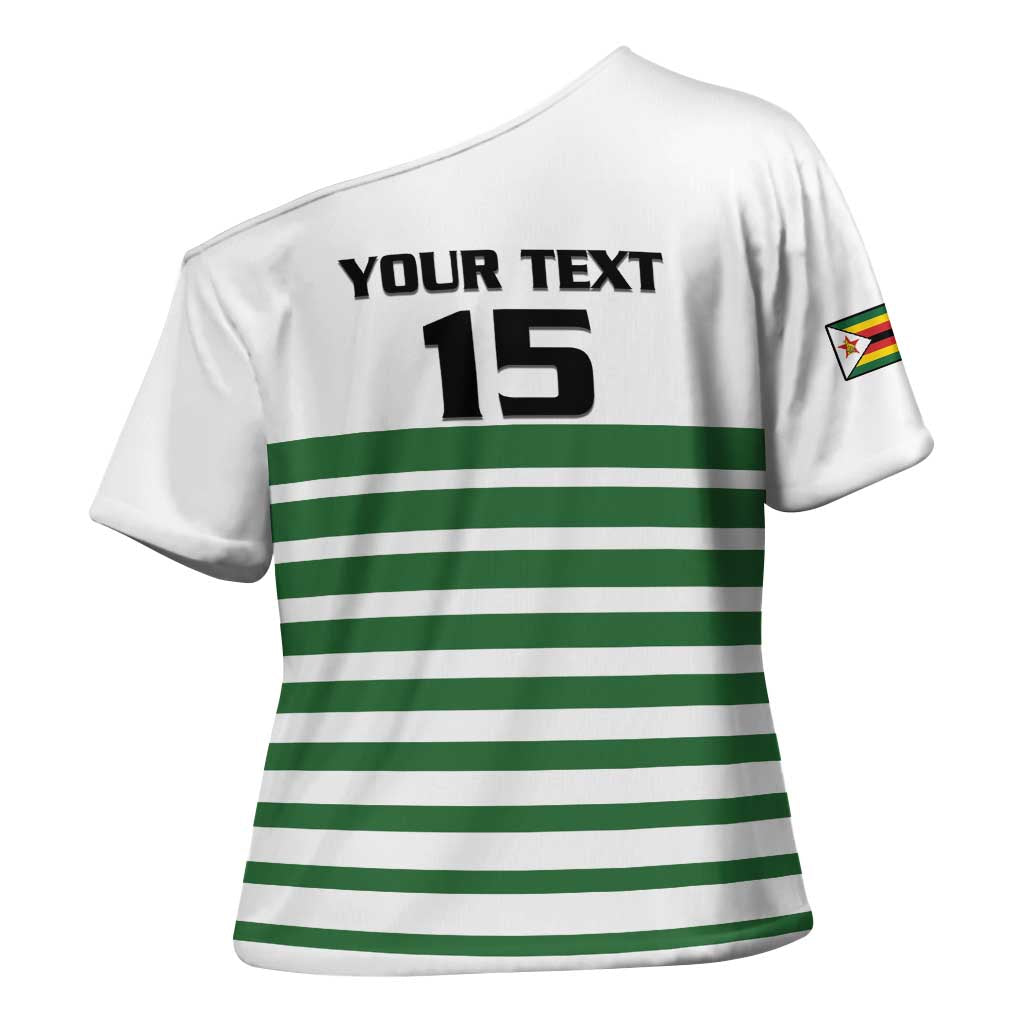Zimbabwe Rugby Sevens Custom Cross Shoulder Shirt Go Cheetahs Go - Wonder Print Shop