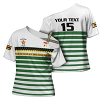 Zimbabwe Rugby Sevens Custom Cross Shoulder Shirt Go Cheetahs Go - Wonder Print Shop