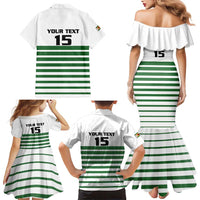 Zimbabwe Rugby Sevens Custom Family Matching Mermaid Dress and Hawaiian Shirt Go Cheetahs Go - Wonder Print Shop