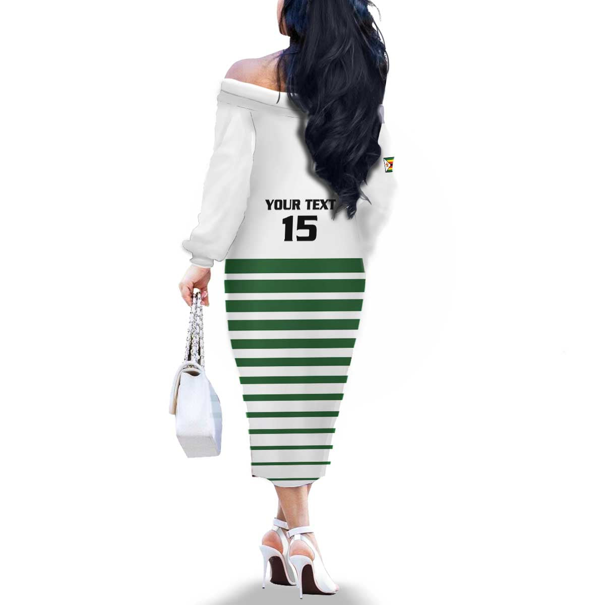 Zimbabwe Rugby Sevens Custom Family Matching Off The Shoulder Long Sleeve Dress and Hawaiian Shirt Go Cheetahs Go - Wonder Print Shop