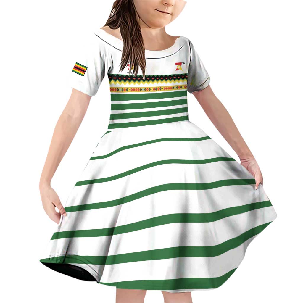 Zimbabwe Rugby Sevens Custom Family Matching Off Shoulder Short Dress and Hawaiian Shirt Go Cheetahs Go - Wonder Print Shop