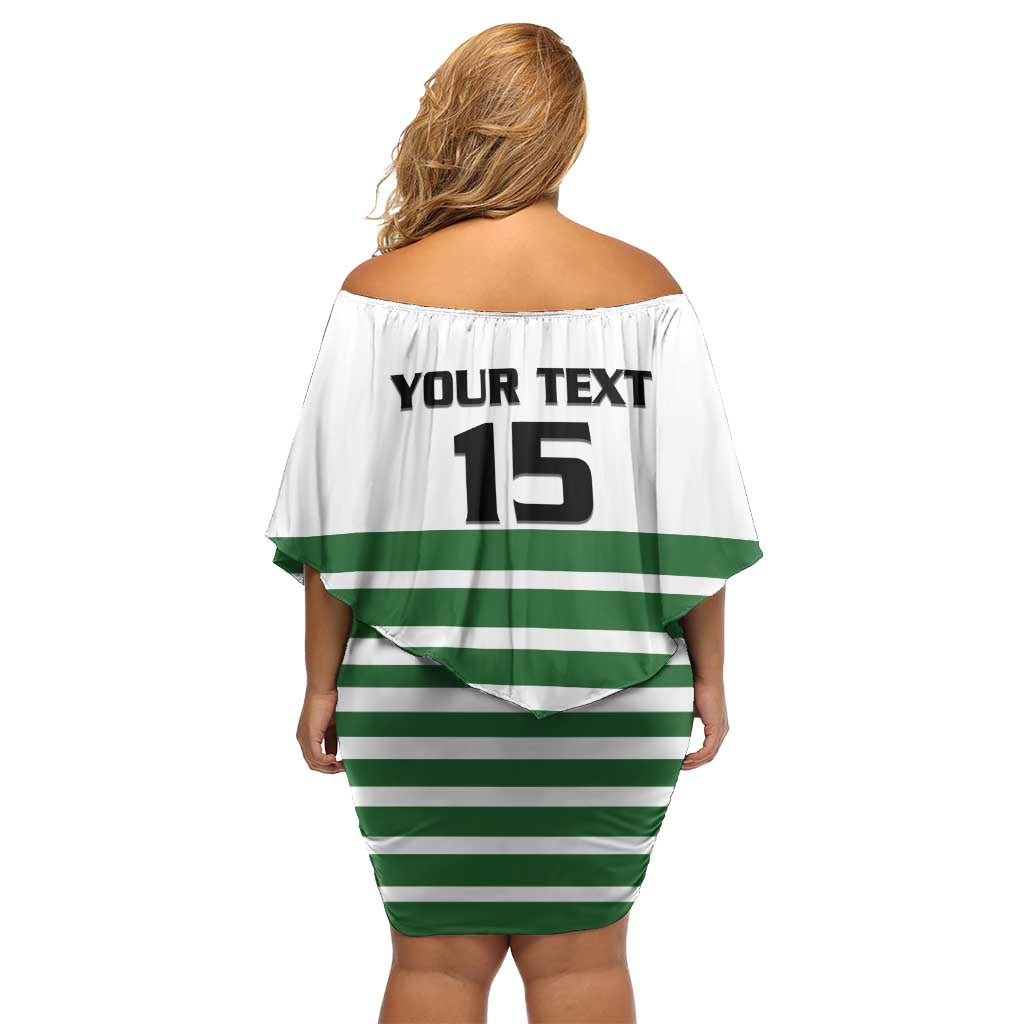 Zimbabwe Rugby Sevens Custom Family Matching Off Shoulder Short Dress and Hawaiian Shirt Go Cheetahs Go - Wonder Print Shop
