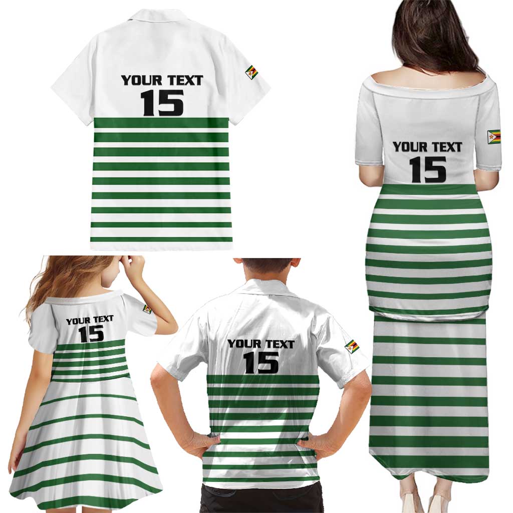 Zimbabwe Rugby Sevens Custom Family Matching Puletasi and Hawaiian Shirt Go Cheetahs Go - Wonder Print Shop