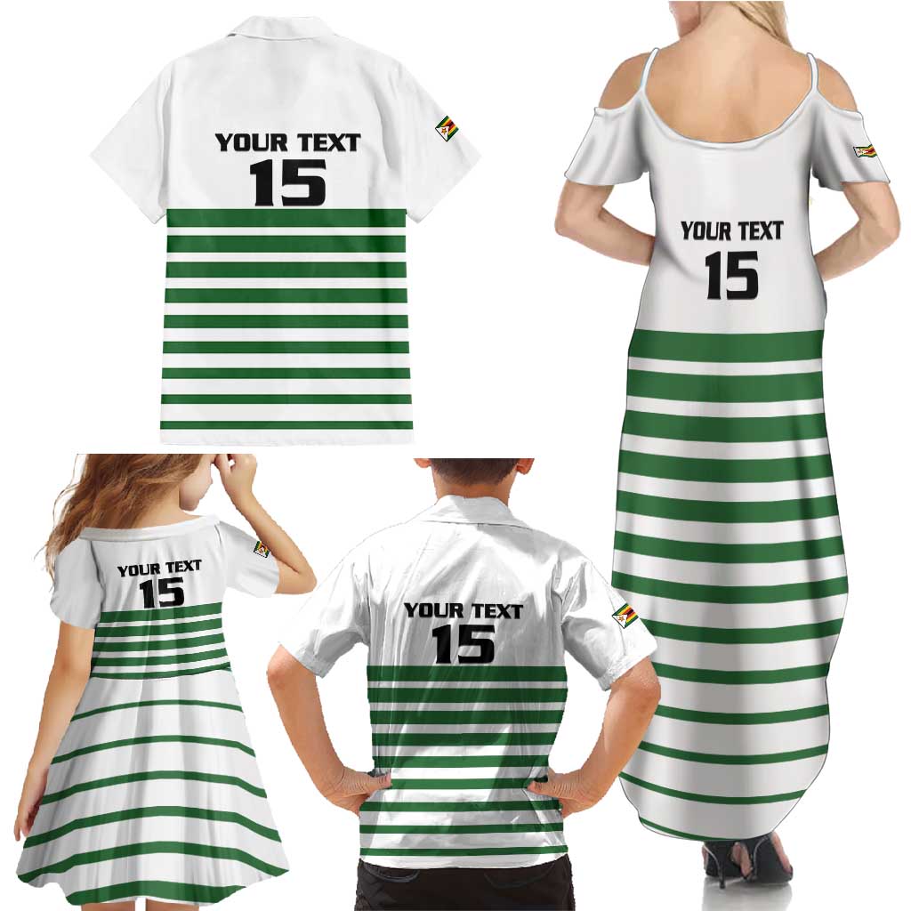 Zimbabwe Rugby Sevens Custom Family Matching Summer Maxi Dress and Hawaiian Shirt Go Cheetahs Go - Wonder Print Shop