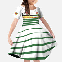 Zimbabwe Rugby Sevens Custom Family Matching Tank Maxi Dress and Hawaiian Shirt Go Cheetahs Go - Wonder Print Shop