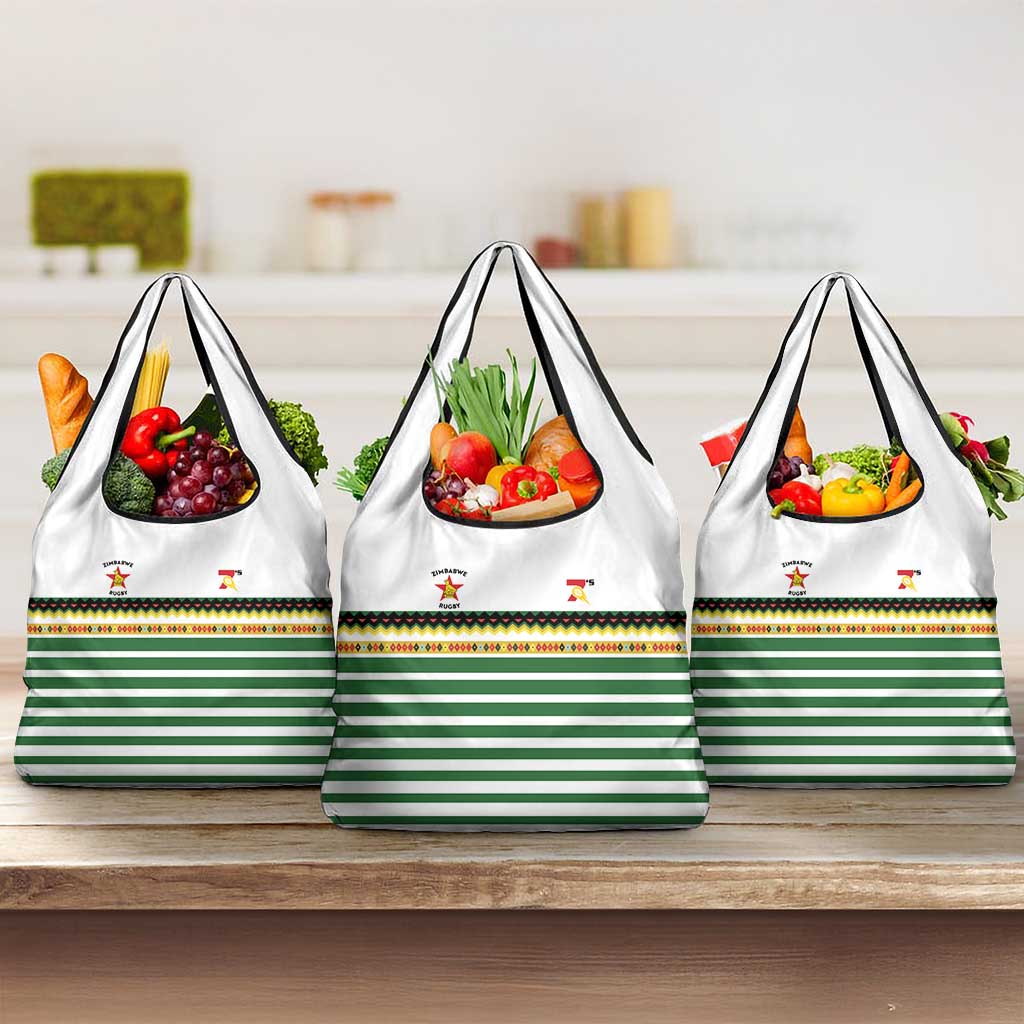 Zimbabwe Rugby Sevens Grocery Bag Go Cheetahs Go - Wonder Print Shop