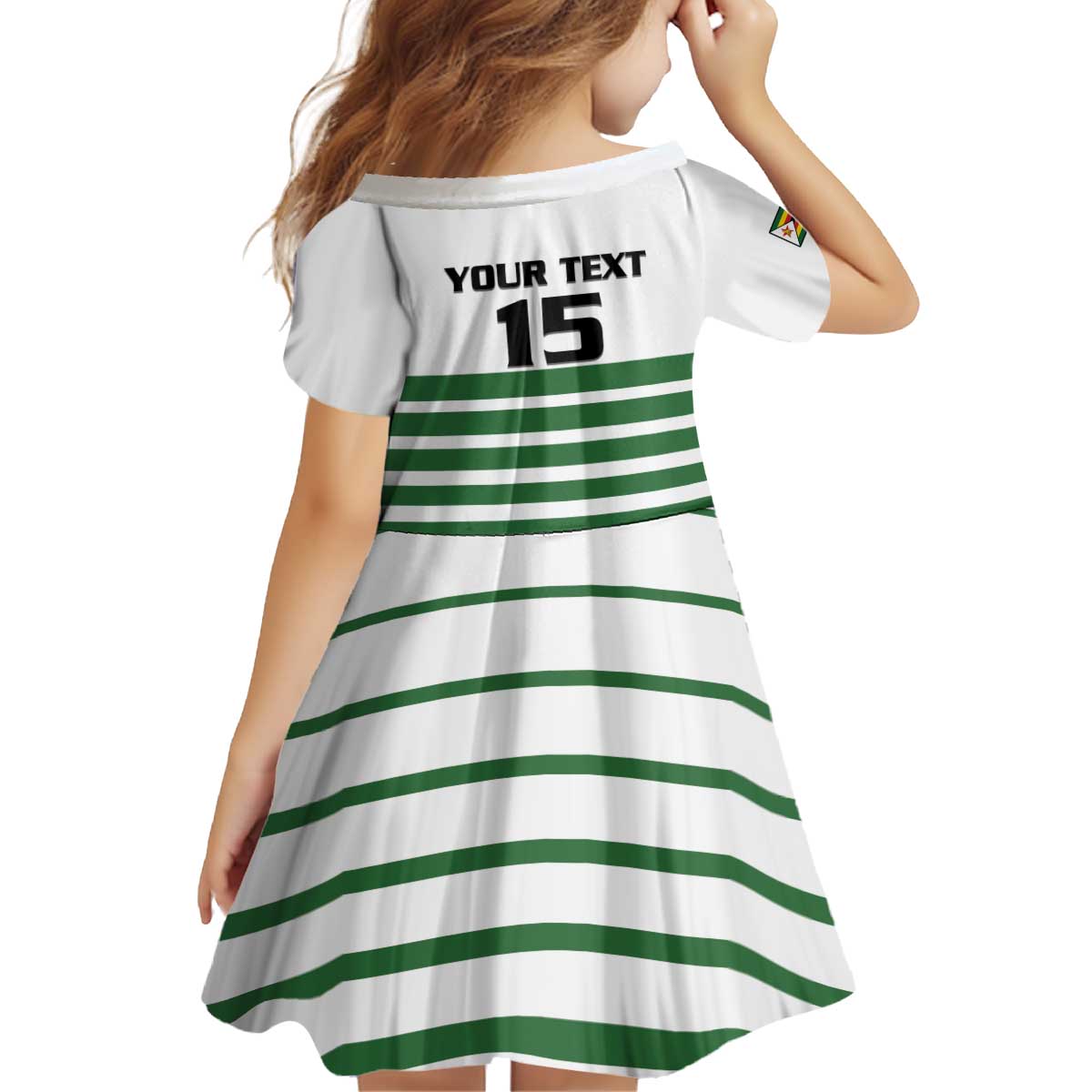 Zimbabwe Rugby Sevens Custom Kid Short Sleeve Dress Go Cheetahs Go - Wonder Print Shop