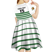 Zimbabwe Rugby Sevens Custom Kid Short Sleeve Dress Go Cheetahs Go - Wonder Print Shop