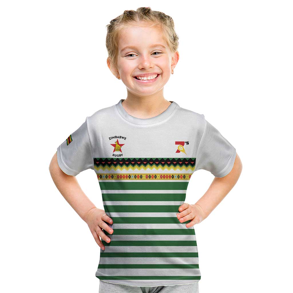 Zimbabwe Rugby Sevens Custom Kid T Shirt Go Cheetahs Go - Wonder Print Shop