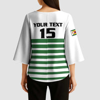 Zimbabwe Rugby Sevens Custom Kimono Sleeve Blouse Go Cheetahs Go - Wonder Print Shop