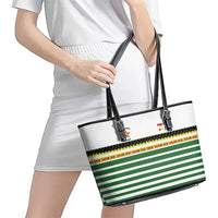 Zimbabwe Rugby Sevens Leather Tote Bag Go Cheetahs Go - Wonder Print Shop