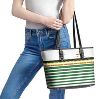 Zimbabwe Rugby Sevens Leather Tote Bag Go Cheetahs Go - Wonder Print Shop