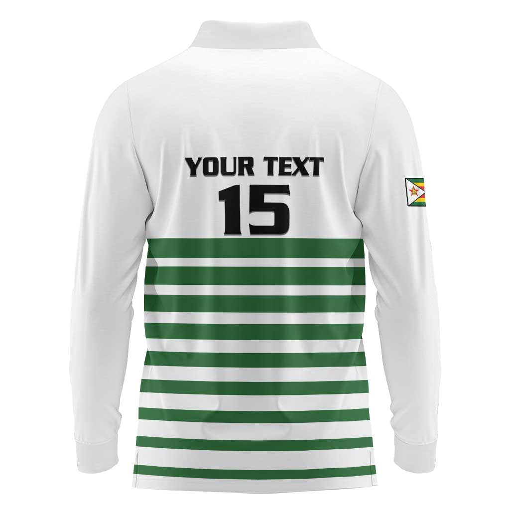 Zimbabwe Rugby Sevens Custom Long Sleeve Polo Shirt Go Cheetahs Go - Wonder Print Shop