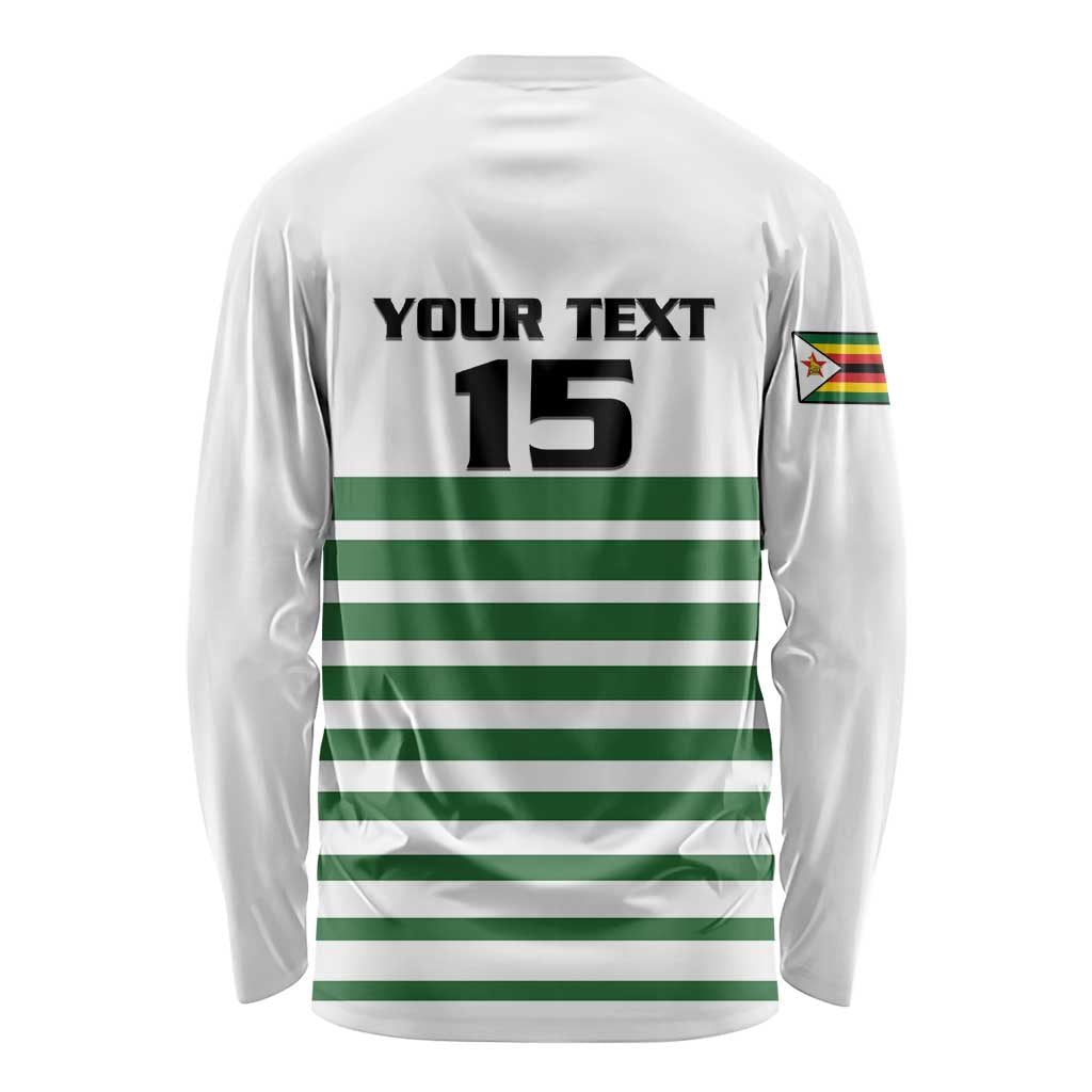 Zimbabwe Rugby Sevens Custom Long Sleeve Shirt Go Cheetahs Go - Wonder Print Shop