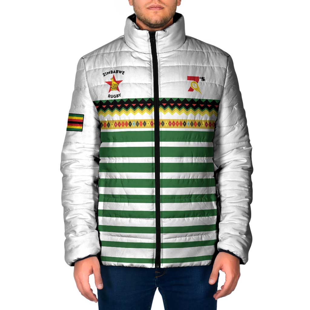 Zimbabwe Rugby Sevens Custom Padded Jacket Go Cheetahs Go - Wonder Print Shop